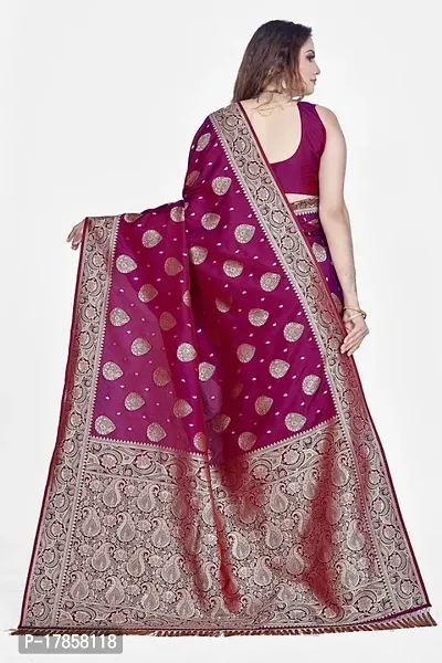 Beautiful  Art Silk  Jacquard Saree with Blouse Piece For Women-thumb2