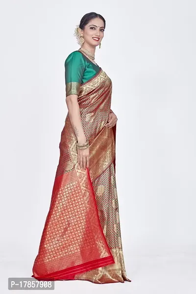 Beautiful  Art Silk  Jacquard Saree with Blouse Piece For Women-thumb5