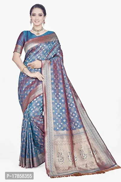 Beautiful  Art Silk  Jacquard Saree with Blouse Piece For Women