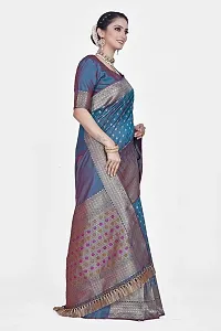 Beautiful  Art Silk  Jacquard Saree with Blouse Piece For Women-thumb4