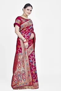 Beautiful  Art Silk  Jacquard Saree with Blouse Piece For Women-thumb4