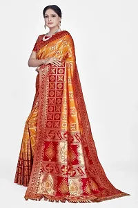 Beautiful  Art Silk  Jacquard Saree with Blouse Piece For Women-thumb4