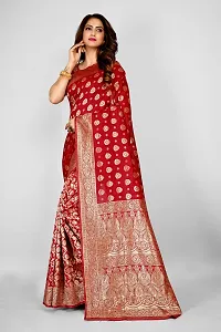 Beautiful  Art Silk  Jacquard Saree with Blouse Piece For Women-thumb1