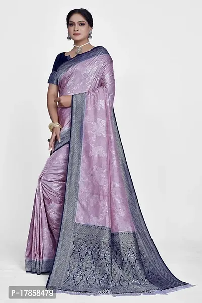 Beautiful  Art Silk  Jacquard Saree with Blouse Piece For Women-thumb5