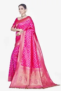 Beautiful  Art Silk  Jacquard Saree with Blouse Piece For Women-thumb3