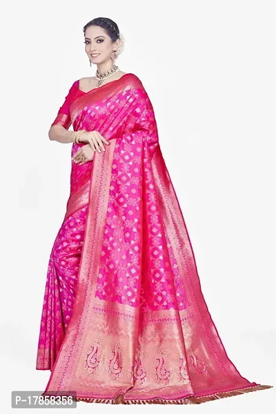 Beautiful  Art Silk  Jacquard Saree with Blouse Piece For Women-thumb4