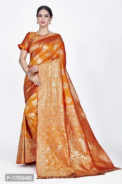 Beautiful  Art Silk  Jacquard Saree with Blouse Piece For Women