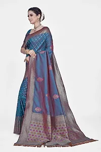 Beautiful  Art Silk  Jacquard Saree with Blouse Piece For Women-thumb3