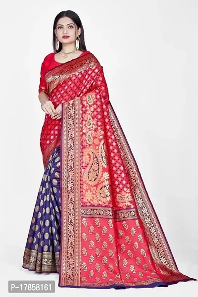 Beautiful  Art Silk  Jacquard Saree with Blouse Piece For Women