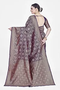 Beautiful  Art Silk  Jacquard Saree with Blouse Piece For Women-thumb1