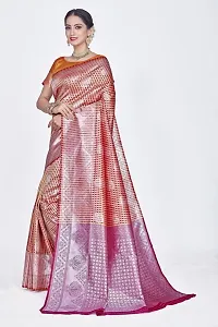 Beautiful  Art Silk  Jacquard Saree with Blouse Piece For Women-thumb3