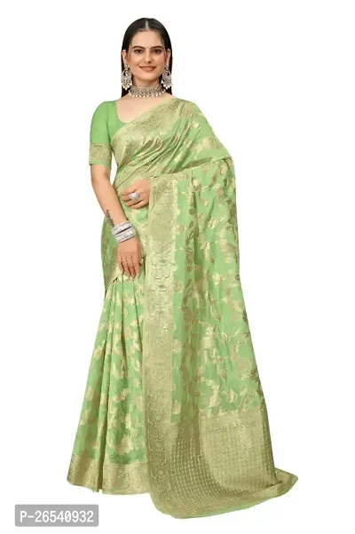 Classic Art Silk Jaquard Saree With Blouse Piece-thumb0