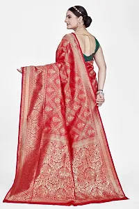 Beautiful  Art Silk  Jacquard Saree with Blouse Piece For Women-thumb1