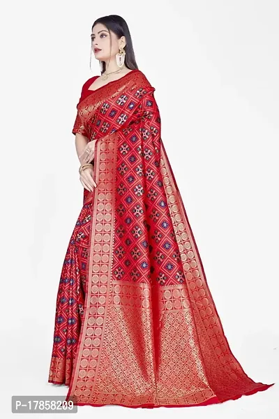 Beautiful  Art Silk  Jacquard Saree with Blouse Piece For Women-thumb4