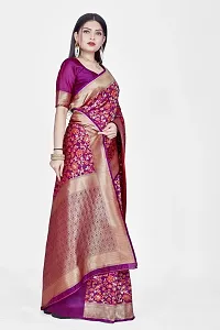 Beautiful  Art Silk  Jacquard Saree with Blouse Piece For Women-thumb4