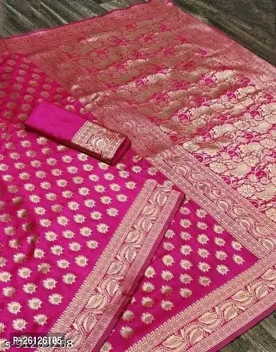 Stylish Art Silk Lavendar Saree with Blouse piece For Women-thumb2