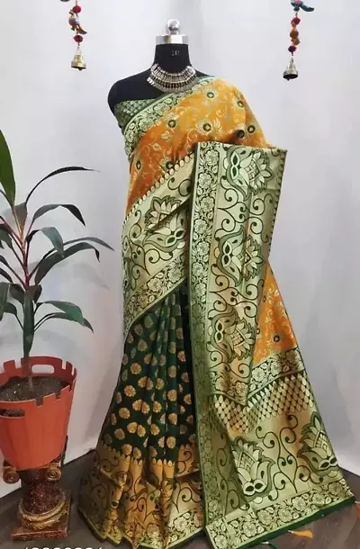 Beautiful Silk Woven Design Patola Saree with Blouse piece