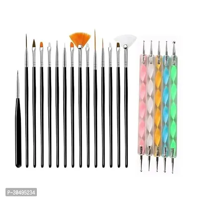 Gleevia Professional Nail Art Design Painting Tool Pen Brush-Free Gift Inside (Combo Pack) Black