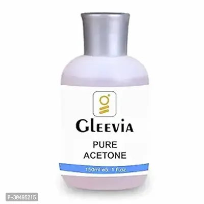 Gleevia Nail Polish Remover, 100% Pure Acetone, 150ml Safe and Gentle Cuticle Remover Liquid, Quick and Effective Formula For Natural, Acrylic, and Sculptured Nails