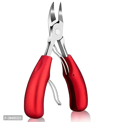 Toenail Clippers, Professional Thick and Ingrown Toe Nail Clippers for Men and Seniors, Pedicure Clippers Toenail Cutters, Super Sharp Curved Blade Grooming Tool (Red)-thumb0