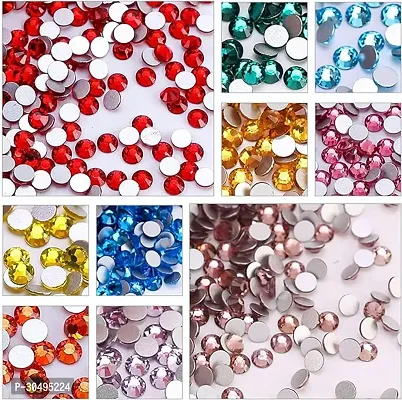 Gleevia Colorful Crystal Rhinestones for Makeup Mixed 12 Color Nail Art Rhinestone Beads Flatback Diamond Stones Gems Jewel for DIY Craft Makeup Nail Art Decoration