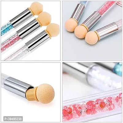 Gleevia 1Pcs Ombre Nail Brush Double Head Nail Art Brush Nail Sponge Pen Brushes Manicure Brush Nail Art Tools for Salon DIY (Multicolor)