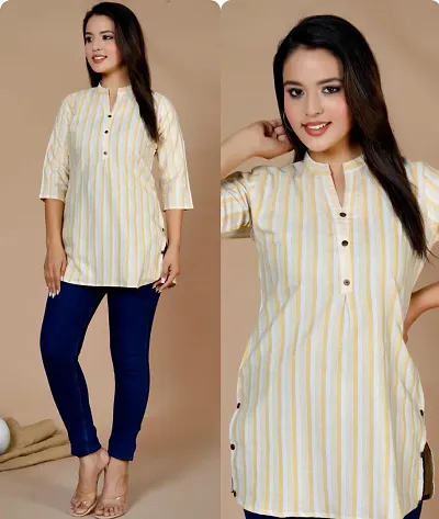 Beautiful Striped Short Kurti