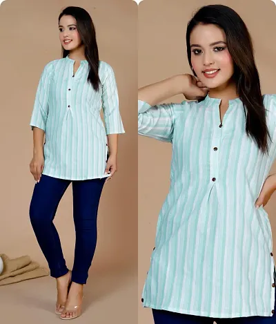 Beautiful Striped Short Kurti