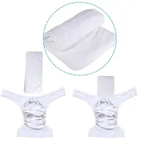 DOMENICO Washable Baby Diaper Premium Cloth Diaper Reusable Diaper, Washable Diaper, Adjustable Size, Waterproof(Assorted Color)-thumb3