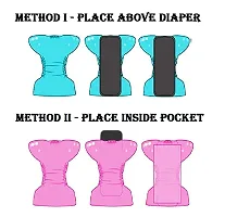 DOMENICO Washable Baby Diaper Premium Cloth Diaper Reusable, Adjustable Size, Waterproof(Assorted Color)-thumb1