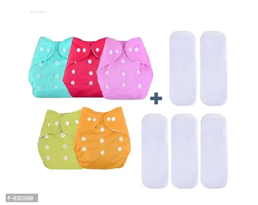 DOMENICO Kids Diaper Reusable Diaper Baby Washable Diaper Cloth Diaper Nappies With Wet-Free Inserts for Babies (5 Layer Insert Pad For Cloth Diapers)