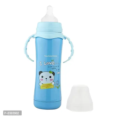 DOMENICO Stainless Steel Thermal Insulation Baby Feeding Bottle for New Born Baby/Toddler / BPA Free / Stylish Design with Handles-thumb2