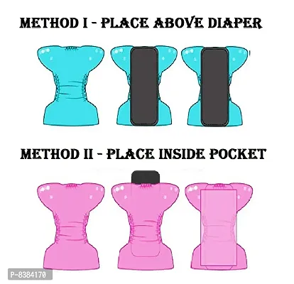 DOMENICO Washable Baby Diaper Premium Cloth Diaper Reusable, Adjustable Size, Waterproof(Assorted Color)-thumb2