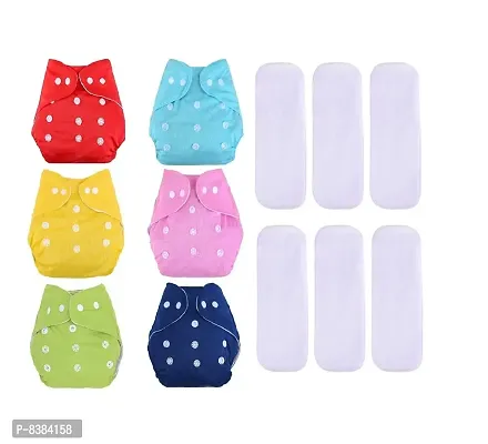 DOMENICO Kids Diaper Reusable Diaper Baby Washable Diaper Cloth Diaper Nappies With Wet-Free Inserts for Babies (5 Layer Insert Pad For Cloth Diapers)-thumb0