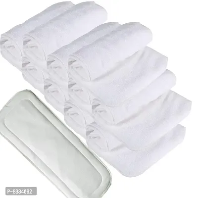 DOMENICO Kids Diaper Inserts Reusable (Pack of 11) Baby Washable Cloth Diaper Nappies Wet-Free Inserts for Babies (5 Layer Insert Pad For Cloth Diapers)
