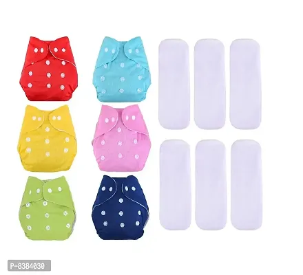 DOMENICO World Kids Diaper Reusable Diaper Baby Washable Diaper Cloth Diaper Nappies With Wet-Free Inserts for Babies (5 Layer Insert Pad For Cloth Diapers)-thumb0