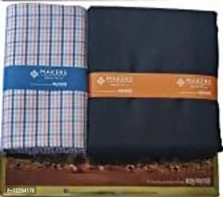 Stylish Cotton Shirt And Trouser Set Fabric For Men-thumb0