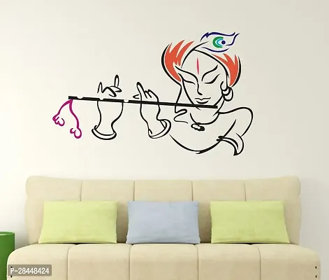 Lord Krishna Vinyl Wall Sticker 49 Cm X 4 Cm X 4 Cm,-thumb0