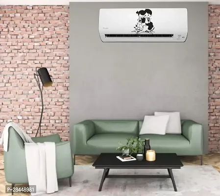 - Multi Color Decorative Air Conditioner Sticker - Ac Sticker For Home Decorative Pvc Vinyl Wall Sticker 30 Cm X 27 Cm Ac209-thumb0