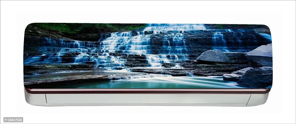 Beautifull Nature Waterfall View Ac Sticker Multicolor Pvc Vinyl 30X91Cm