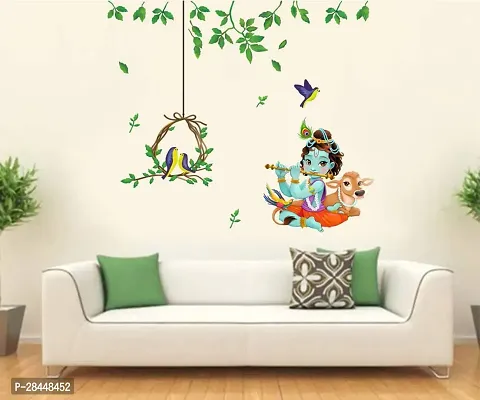 Vinyl Birds Religious Wall Sticker 0.39 X 45.27 X 29.52 Inches, Multicolour-thumb0