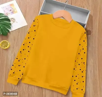 Elegant Yellow Cotton Self Pattern Tshirt For Women-thumb0