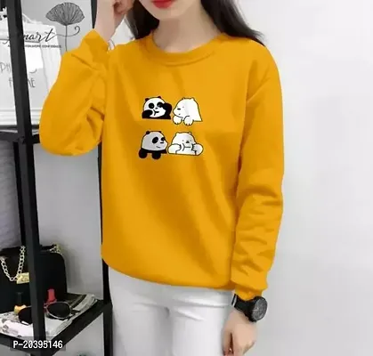 Elegant Yellow Cotton Self Pattern Tshirt For Women-thumb0