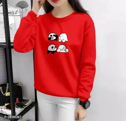 Elegant Red Cotton Self Pattern Tshirt For Women-thumb0