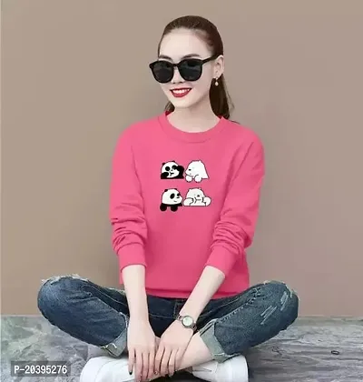 Elegant Pink Cotton Self Pattern Tshirt For Women-thumb0