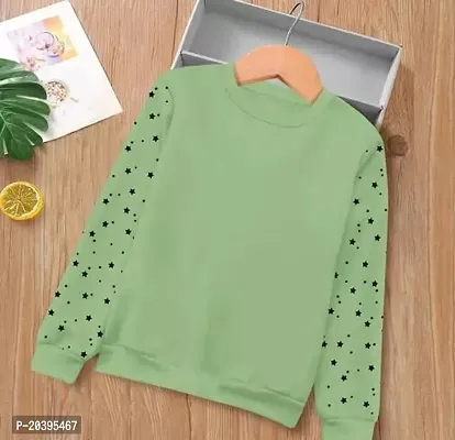 Elegant Green Cotton Self Pattern Tshirt For Women-thumb0