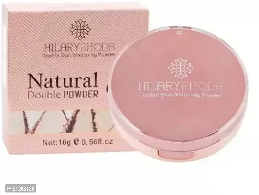 Hilary Rhoda Natural Double Powder ~ Skin Whitening Powder With Vitamin B3, SPF 26 ~ Color-02 Compact  (Beige-02, 16 g)