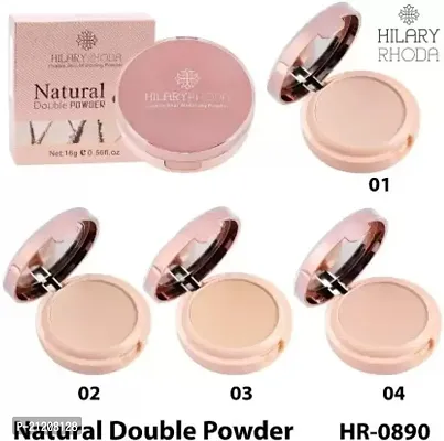 Hilary Rhoda Natural Double Powder ~ Skin Whitening Powder With Vitamin B3, SPF 26 ~ Color-03 Compact  (Beige-03, 16 g)-thumb0