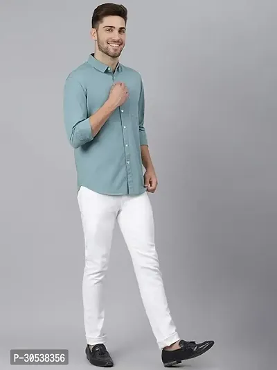 Trendy Polyester Solid Casual Shirt For Men-thumb0