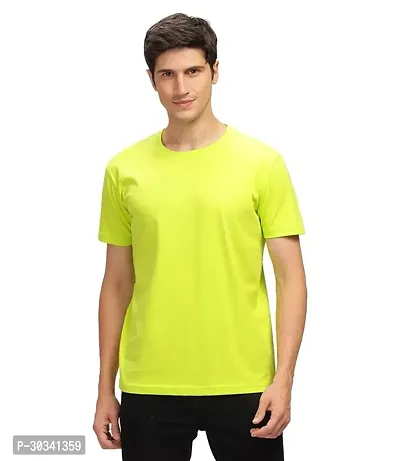 Stylish Polyester Solid T-Shirt For Men